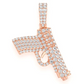 White Gold Gun Diamond Iced Out Pendant customdiamjewel