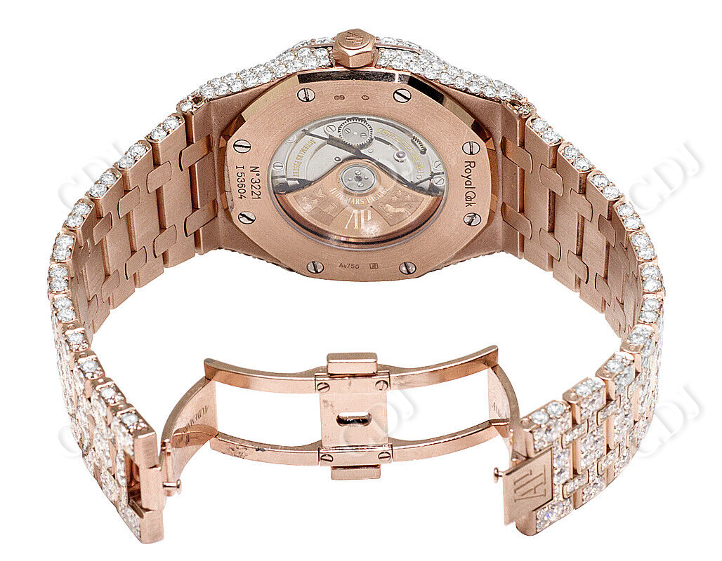 Custom Luxury Rose Gold Pelted Men's 41MM Diamond Watch (37.75 CTW)  customdiamjewel   