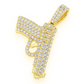 White Gold Gun Diamond Iced Out Pendant customdiamjewel