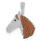 0.75CTW Cluster Diamond Horse Head Pendant  customdiamjewel   