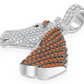 0.75CTW Cluster Diamond Horse Head Pendant  customdiamjewel   