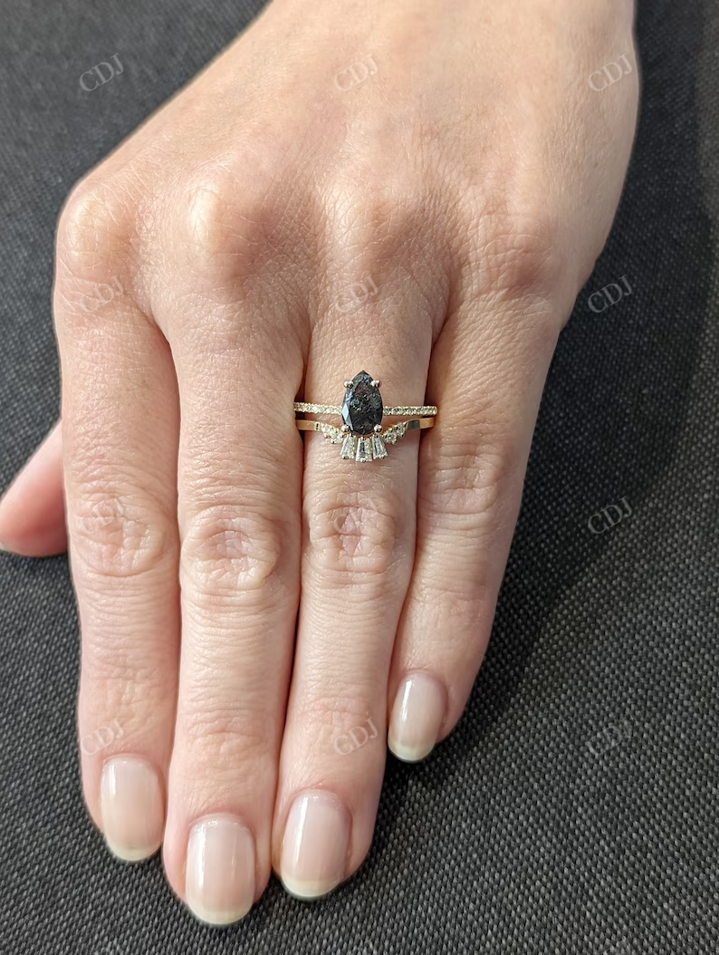 Baguette Moissanite Wedding Curved band