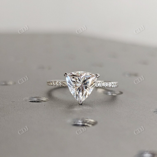 1.5CT Trillion Moissanite Wedding Stack Ring  customdiamjewel 10 KT White Gold VVS-EF