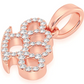 0.20CTW Brass Knuckle Angled Pendant  customdiamjewel   