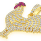 2.25CTW Cluster Rooster Pendant  customdiamjewel   