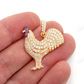 2.25CTW Cluster Rooster Pendant  customdiamjewel   