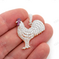 2.25CTW Cluster Rooster Pendant  customdiamjewel   