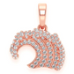 0.75CTW Ocean Wave Pendant  customdiamjewel   
