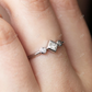 Three Stone Princess Cut Moissanite Solitaire Engagement Ring  customdiamjewel   