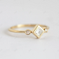 Three Stone Princess Cut Moissanite Solitaire Engagement Ring  customdiamjewel   