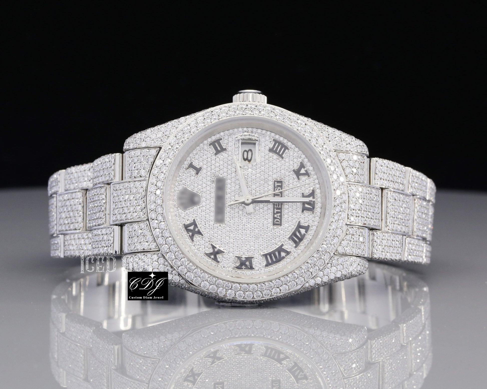 Luxury Personality Diamond Wrist hip-hop Watch (23 CT Approx)  customdiamjewel   