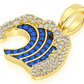 0.85CTW Blue And White Ocean Wave Pendant  customdiamjewel   