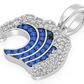 0.85CTW Blue And White Ocean Wave Pendant  customdiamjewel   