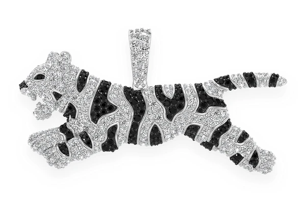 3.50CTW Diamond Striped Tiger Pendant  customdiamjewel   