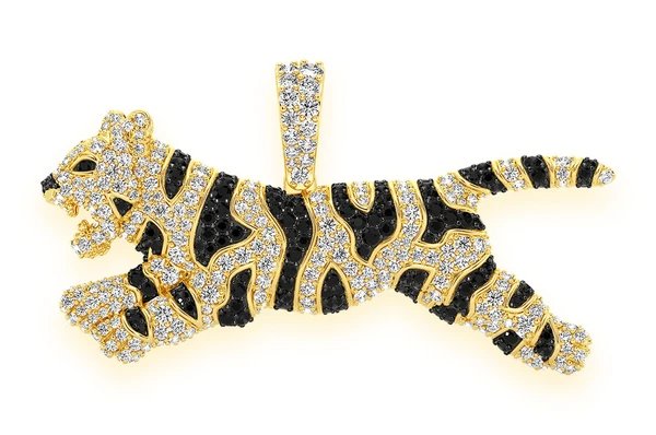 3.50CTW Diamond Striped Tiger Pendant  customdiamjewel   