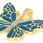 1.75CTW Butterfly  Blue Diamond Pendant  customdiamjewel   