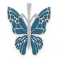 1.75CTW Butterfly  Blue Diamond Pendant  customdiamjewel   