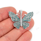 1.75CTW Butterfly  Blue Diamond Pendant  customdiamjewel   
