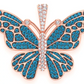 1.75CTW Butterfly  Blue Diamond Pendant  customdiamjewel   