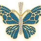 1.75CTW Butterfly  Blue Diamond Pendant  customdiamjewel   