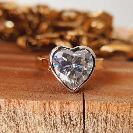 3.0CT Heart Cut Solitaire Moissanite Engagement Ring  customdiamjewel   