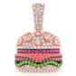 Unique 1.65CTW Burger Emoji Pendant  customdiamjewel   