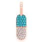 0.50CTW Pill Capsule Two Color Diamond Pendant  customdiamjewel   