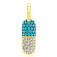 0.50CTW Pill Capsule Two Color Diamond Pendant  customdiamjewel   