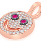 Unique CDJ 0.40CTW Ruby Eyes Smiley Face Pendant  customdiamjewel   