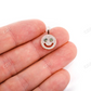 0.33CTW  Emerald Gemstone Eyes Smiley Pendant  customdiamjewel   