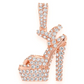 1.25CTW High Heel Platform Shoe Cluster Pendant  customdiamjewel   