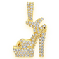 1.25CTW High Heel Platform Shoe Cluster Pendant  customdiamjewel   