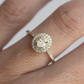 0.5ct Oval Cut Moissanite Double Halo Engagement Ring  customdiamjewel   