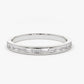 0.28CTW East West Baguette Natural Diamond Channel Set Thin Band  customdiamjewel 10KT White Gold VVS-EF