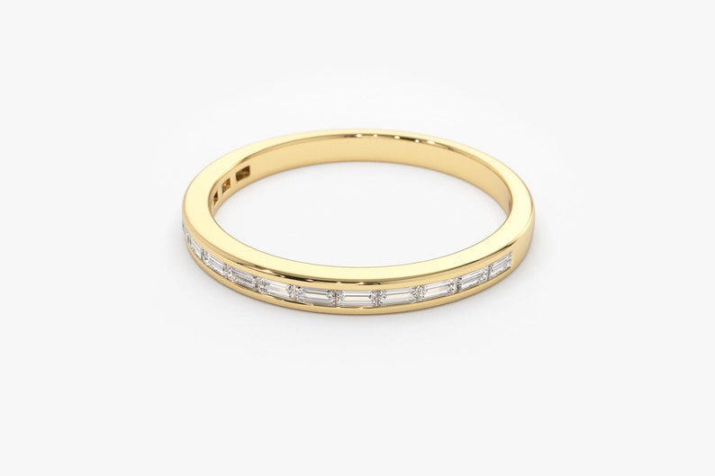 0.28CTW East West Baguette Natural Diamond Channel Set Thin Band  customdiamjewel   
