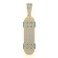 3.00CTW  Large Skateboard Pendant  customdiamjewel   