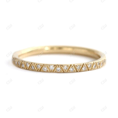 Engraved 0.8MM Round Diamond Wedding Band  customdiamjewel 10KT Yellow Gold VVS-EF