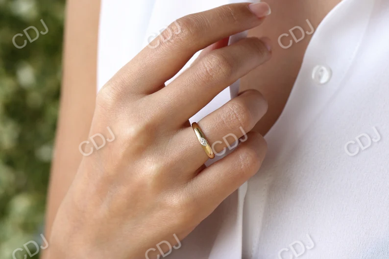 0.15CTW Bezel Setting Marquise Lab Grown Diamond Solitaire Ring  customdiamjewel   