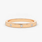 0.12CTW Natural Diamond Minimalist Wide Wedding Band  customdiamjewel 10KT Rose Gold VVS-EF