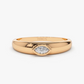0.15CTW Bezel Setting Marquise Lab Grown Diamond Solitaire Ring  customdiamjewel 10KT Rose Gold VVS-EF