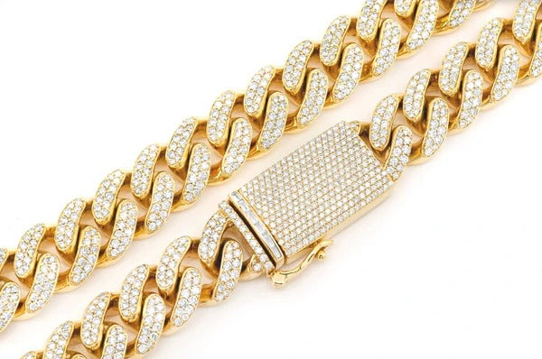 Miami Cuban Link Chain Hip Hop Necklace  customdiamjewel   