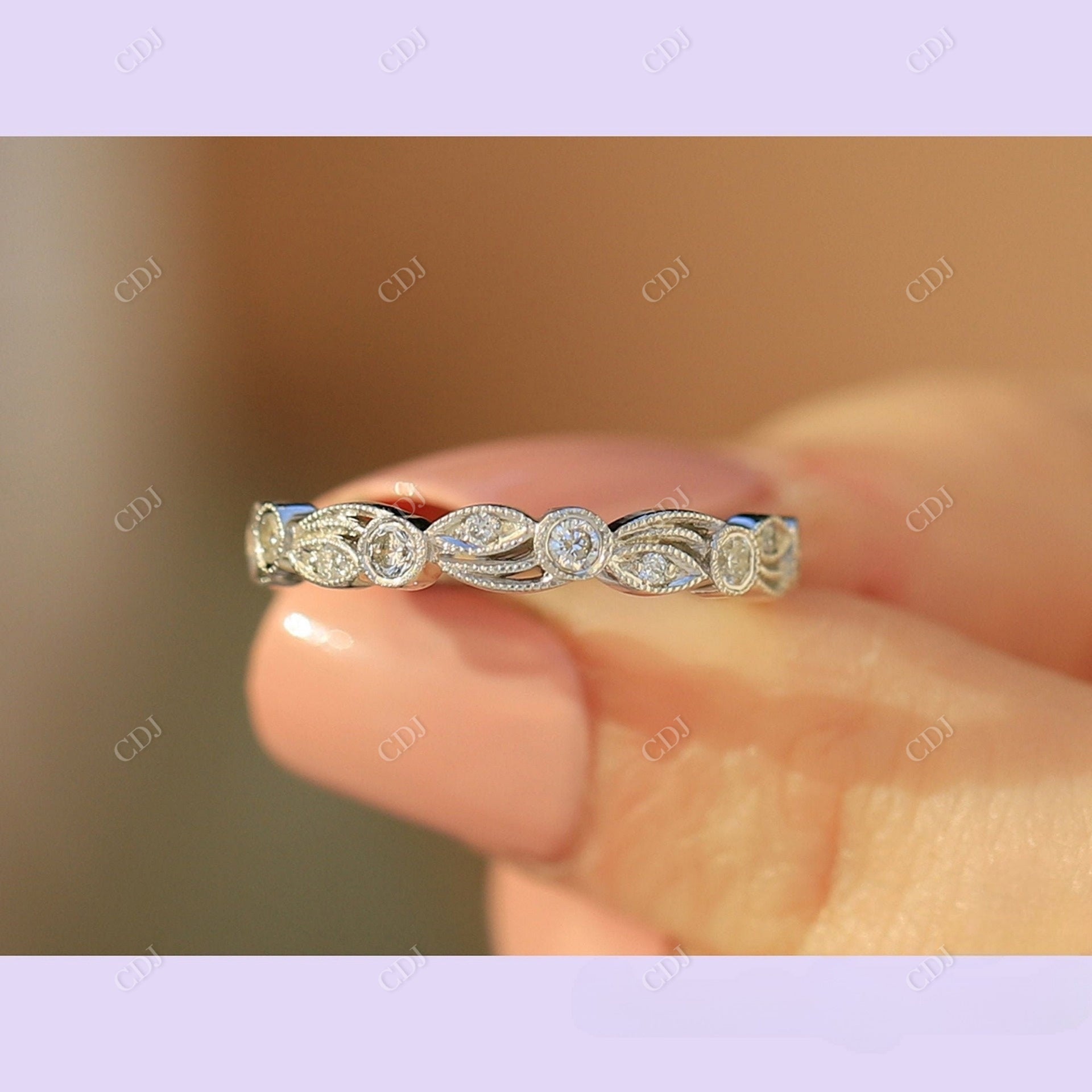 0.50CTW Art Deco Lab Grown Diamond Wedding Band  customdiamjewel   