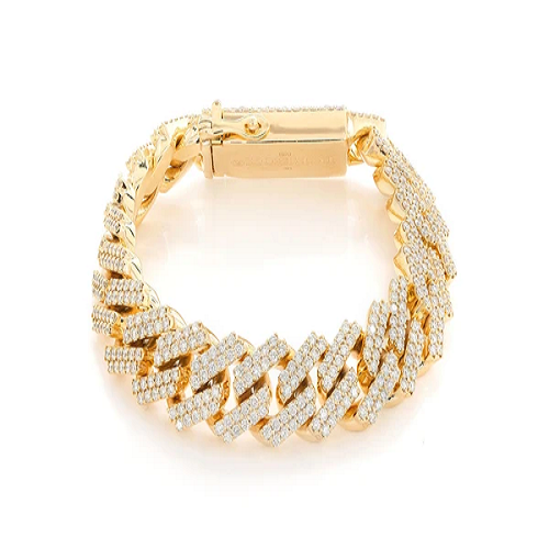 13.75CTW Diamond Cuban Link Bracelet For Men  customdiamjewel   