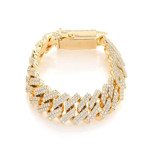 Moissanite Diamond Cuban Link Bracelet For Men  customdiamjewel   