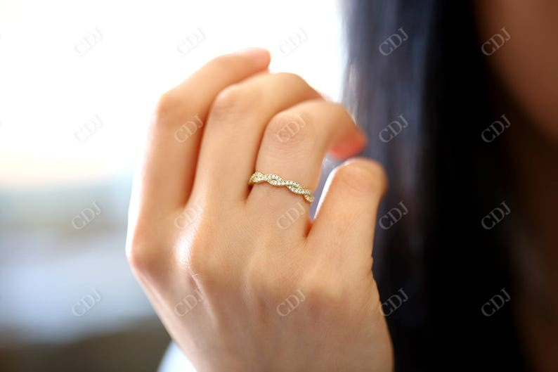 0.55CTW Natural Diamond Infinity Twisted Wedding Band  customdiamjewel   