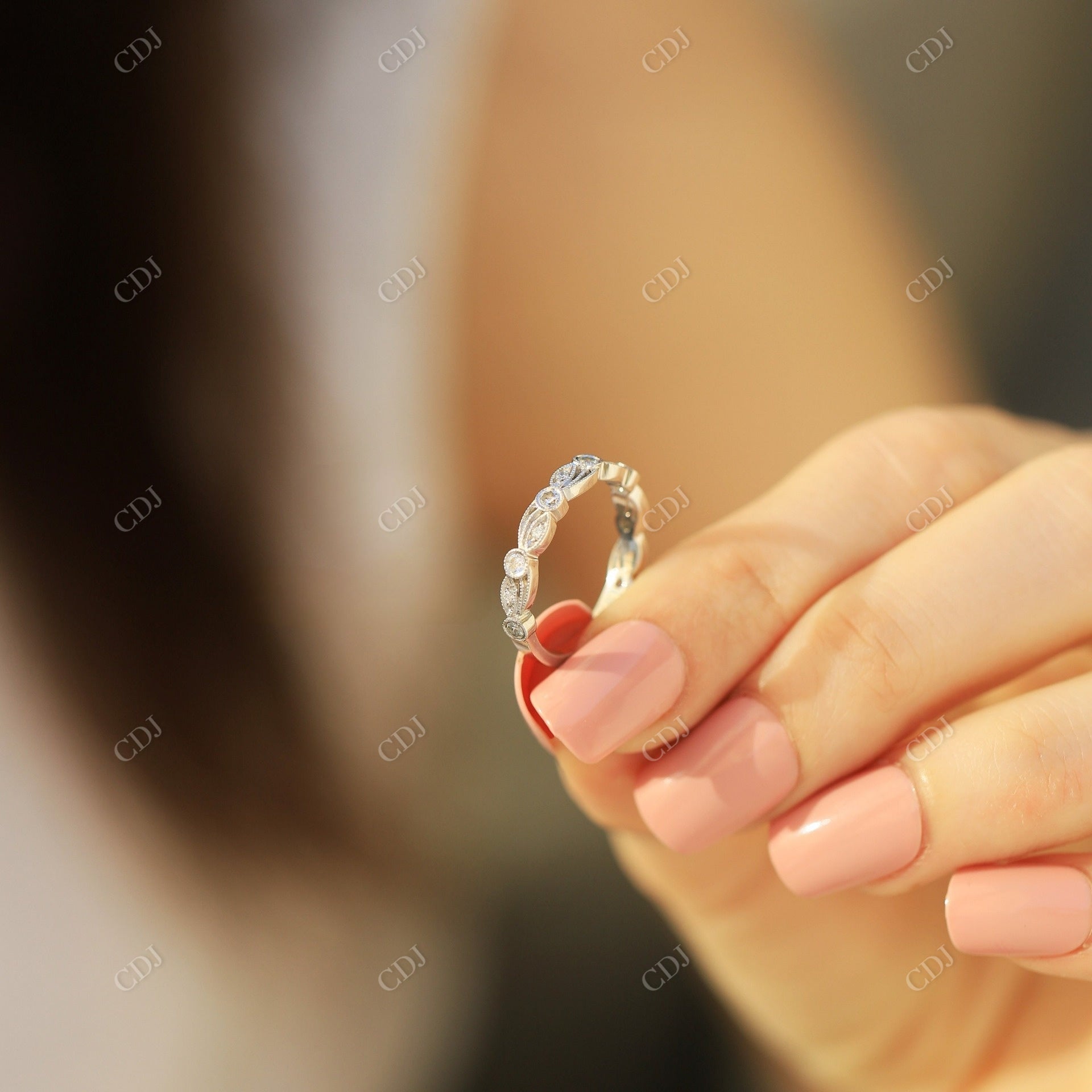 0.50CTW Art Deco Lab Grown Diamond Wedding Band  customdiamjewel   