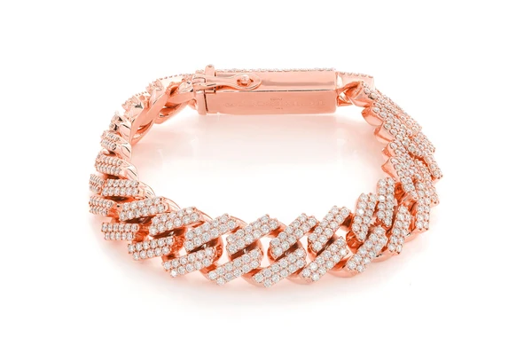 13.75CTW Diamond Cuban Link Bracelet For Men  customdiamjewel   