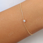 Tiny Star Natural Diamond 14K Solid Gold Bracelet  customdiamjewel   