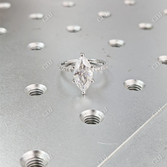 2.0CT Marquise Cut Moissanite Anniversary Ring  customdiamjewel 10KT White Gold VVS-EF