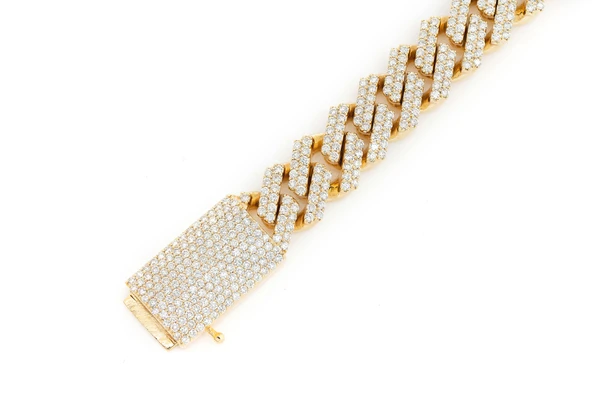 Moissanite Diamond Cuban Link Bracelet For Men  customdiamjewel   